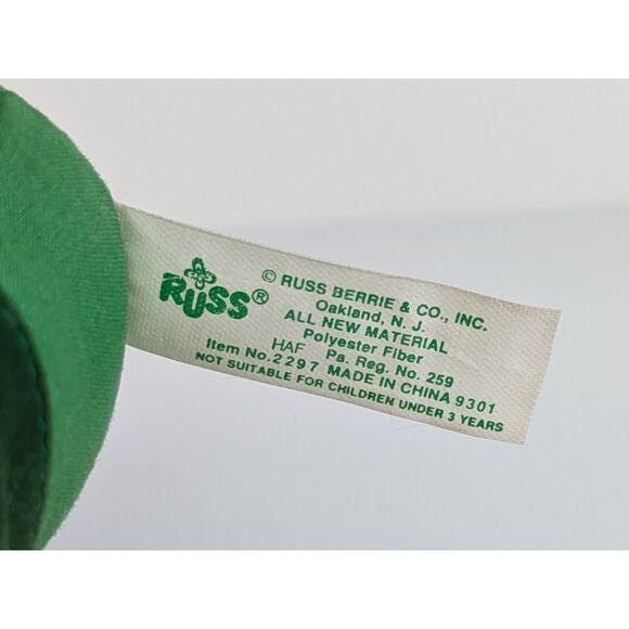 Vintage Russ Leprechaun Troll Doll w/Tag 8" Green Hair Clothes St Patrick's Day - Picture 5 of 8